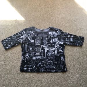 CJ Banks Broadway Musical 3/4 Sleeve Top